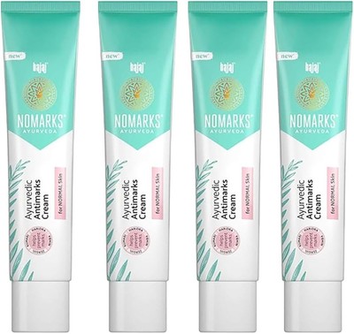 4 X Bajaj Nomarks Ayurveda Cream for Normal Skin, 25gm Free Shipping (Pack of 4)
