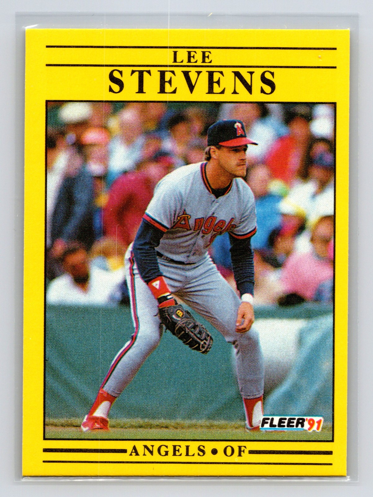 1991 Fleer - Lee Stevens #327 7 California Angels Baseball Card