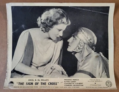 SIGN OF THE CROSS 1932 De Mille Frederic March RARE Vintage UK FOH Lobby Card - Image 1 of 4
