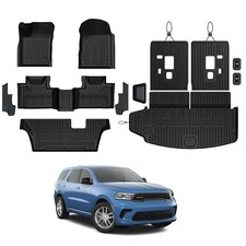 Floor Mats Set for 2016-2026 Dodge Durango Only for 7 Seats with Bench Seats...