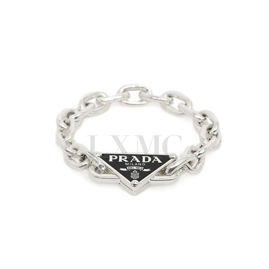 【PRADA】Prada Symbole bracelet チェーン ブレスレット ロゴ Prada Symbol Bracelet Triangle Logo Chain Bracelet 2JB303