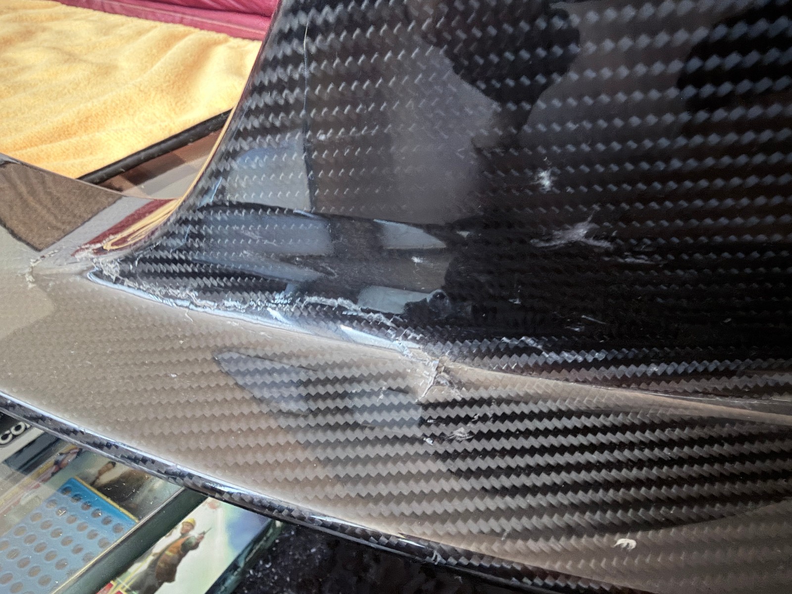 Aston Martin Vantage Front Bumper Carbon Fiber Spoiler AD23-17626-AB *Note