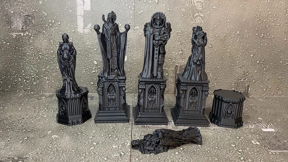 Terreno de mesa -Estatuas y ruinas de estatua - Compatible con Warhammer 40K/AOS -10 PIEZAS Foto 4 de 4