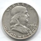1956- FRANKLIN HALF DOLLAR-90% SILVER- LOT #327- LOW MINTAGE-GOOD DATE