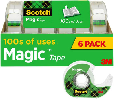 Scotch Magic Tape, Invisible, Repair Christmas Cards and Use as Holiday Gift Wra