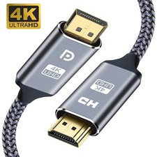 4K 60Hz DisplayPort to HDMI Cable – DP to HDMI Adapter Lead for PC TV Monitor 1m