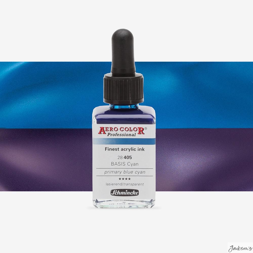 Schmincke Aero Color Acrylic Ink 28ml Primary Blue Cyan For Airbrush Painting