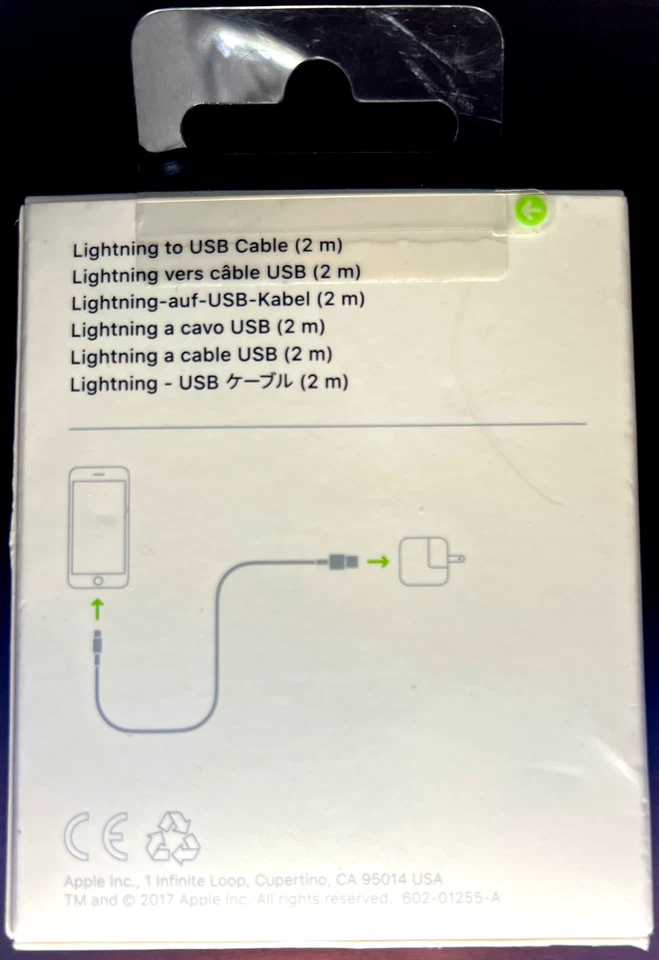 OEM  Apple USB-C to Lightning Charging Cable MQGH2AM/A Model A2441 (2M) - NEW! - Image 2 of 3