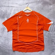 Vintage Nike Netherlands 2004 2005 Home Jersey Orange White Size L KNVB Holland