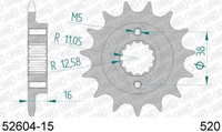 Ritzel Afam 52604-15 Schritt 520 Ducati 695 Monster 695 2006 2008