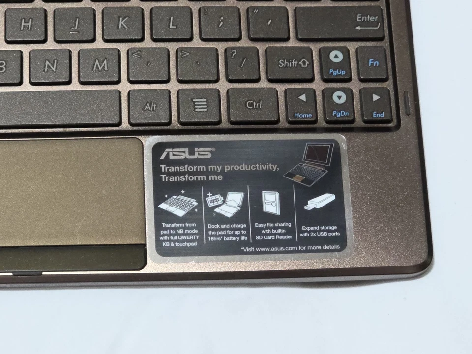 Asus Eee pad transformer tf101 Keyboard Mobile Docking Tablet Dock Keyboard - Image 3 of 4