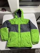 Columbia Jacket Kids Medium 10/12 Green Pike Lake Hood Insulated Omni-Heat Puff