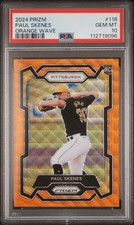2024 Panini Prizm /49 PAUL SKENES Rookie Orange Wave #118 - PSA 10