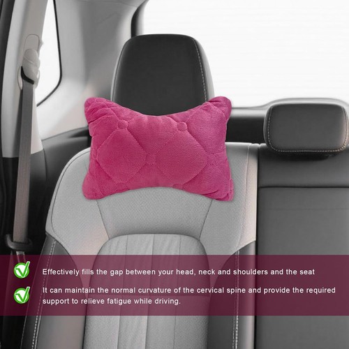2PCS Soft Comfortable Car Headrest Neck Pillow, Breathable Vehicle Color: Pink - Picture 4 of 6
