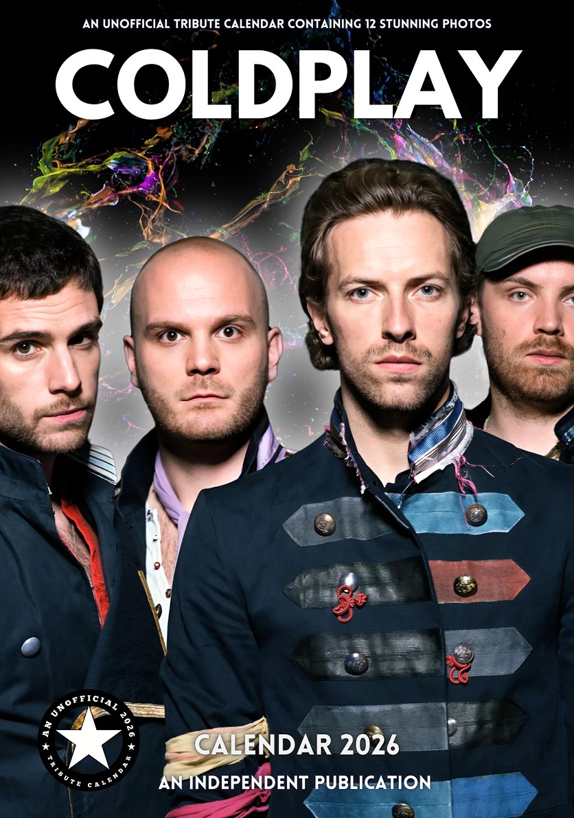 COLDPLAY 2026 Wall Calendar A3 Unofficial Tribute NEW