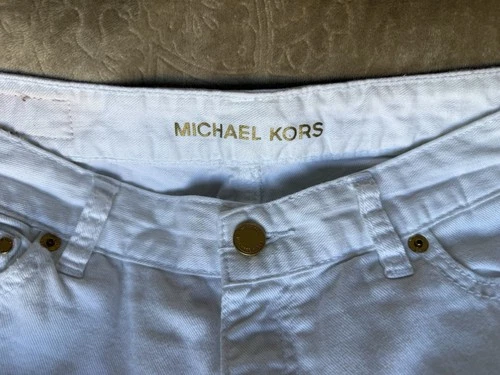 White Michael Kors Women’s Cropped White Jeans, Size 8