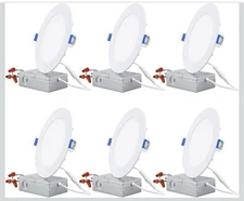 TORCHSTAR Essential Series 6 Inch Ultra-Thin LED Recessed Lighting 12W 3000W