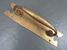 Antique Art Nouveau cast brass door pull handle spare part