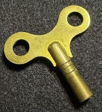 Vintage Unbranded Brass Clock Winding Key Original Unmarked