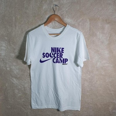 Nike Fußball Camp USA Sport T-Shirt Herren Small weiß Print Logo PA881