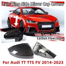 Paar Spiegelkappen Carbon Optik Für Audi TT TTS FV 2014–2023 mit Side Assist Paar Spiegelkappen Carbon Optik Für Audi TT TTS FV 2014–2023 mit Side Assist