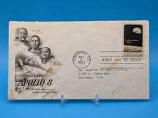 Product Image: 1969 Apollo 8 FDC C76 Artcraft Cachet Houston TX First Manned Lunar Orbit Flight