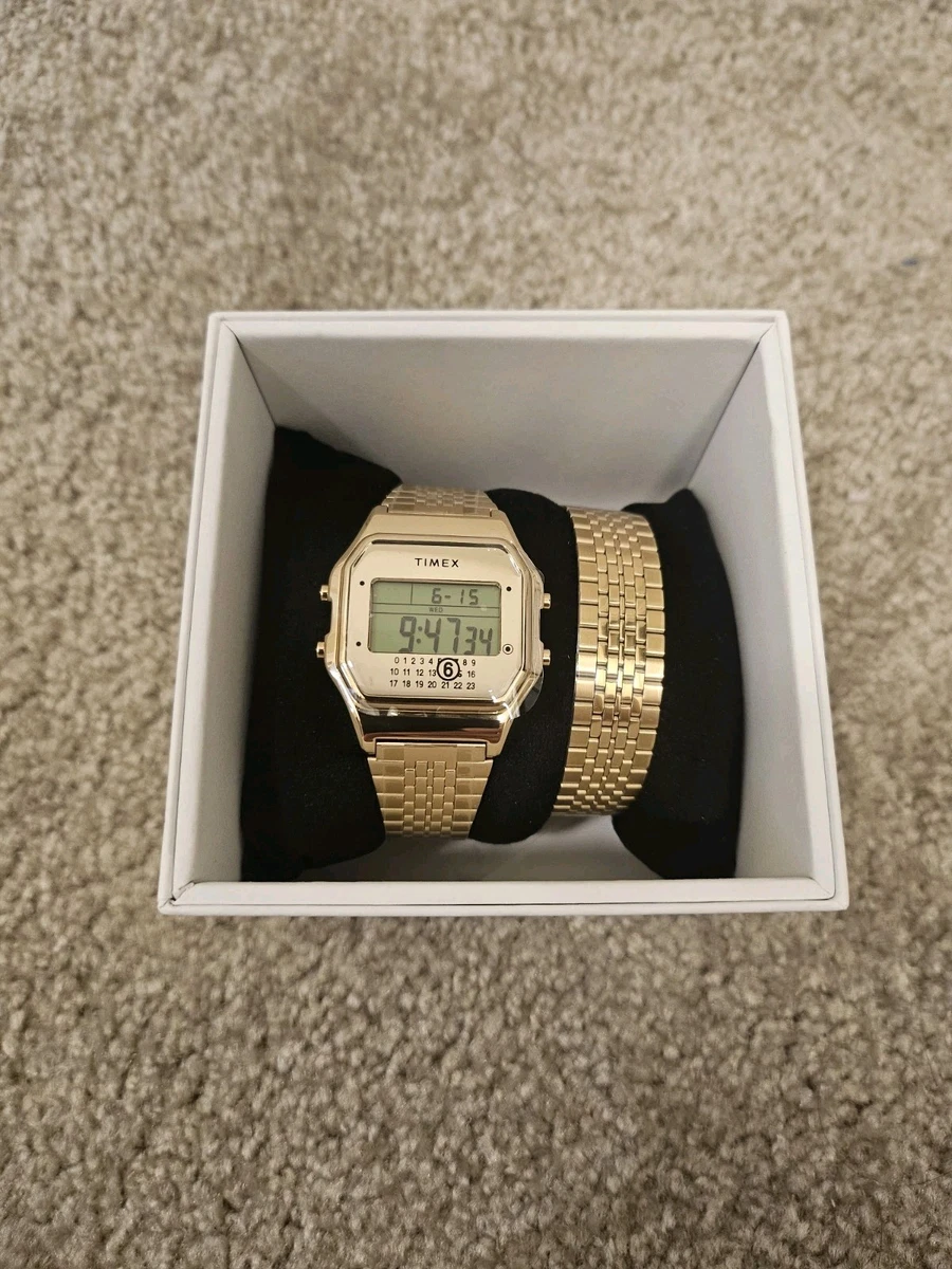 Timex Gold Unisexs Digital Watch T80 Mm6 Maison Margiela TWG067500