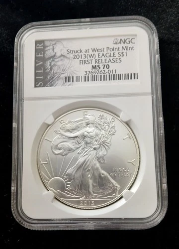 2013-W  American Silver Eagle NGC - MS70 FIRST RELEASES
