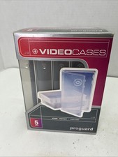 5 Pack VHS Clear Plastic Clamshell Video Storage Cases, ProGuard New Old Stock