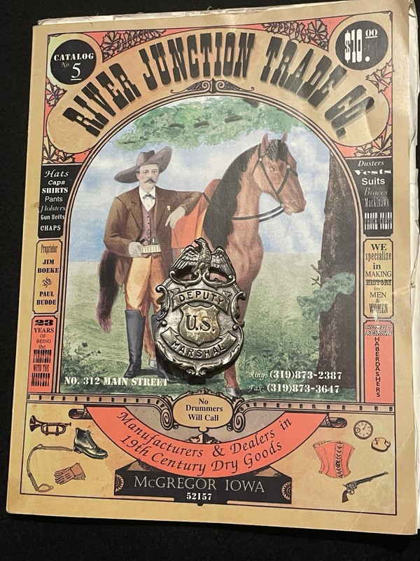 River Junction Trade Co. Catalog (1990’s) W/Used Deputy U.S. Marshal Badge