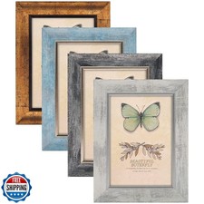 XUANLUO 5x7 Picture Frames Set of 4 Rustic Retro Photo Frame with