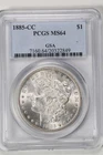 1885 CC Morgan Silver Dollar GSA Hoard PCGS MS 64, Beautiful High Grade Coin