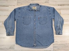 Vintage 90s Levis Shirt Mens Extra Large Blue Denim 60560