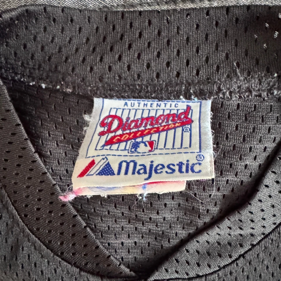 Camiseta masculina vintage Majestic MLB Baltimore Orioles grande coleção diamante preto - Imagem 4 de 4