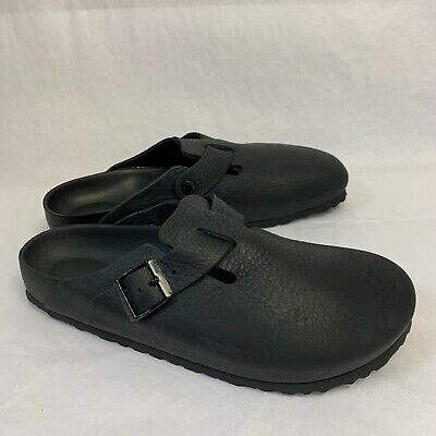 Birkenstock New w/o Box Boston Black Leather Exquisite Birkenstock New w/o Box Boston Black Leather Exquisite