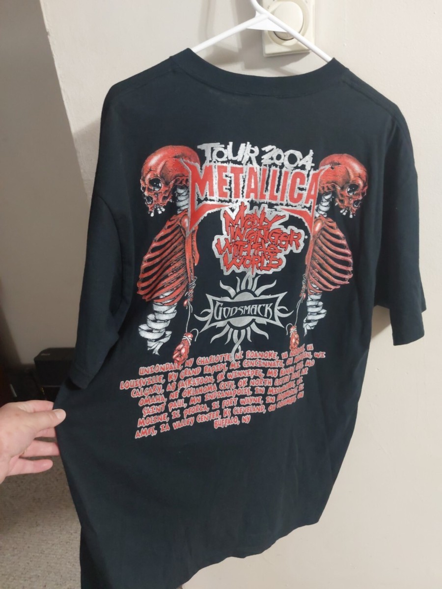 LLICA St Anger ツアーTシャツ Godsmack XL Retro Metallica Madly In Anger With The World Godsmack 2004 Tour