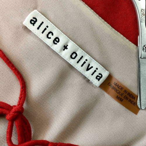 Alice + Olivia Womens Medium Morgana Tunic Dress Red Embroidered Cut Out Lined - Picture 5 of 10