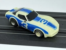 NOS TYCO Magnum 440 Glo-Blue Corvette #3 HO Slot Car - MIPB