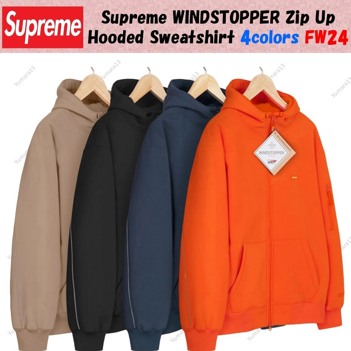 Supreme WINDSTOPPER Zip Up Hooded Sweatshirt 4colors FW24 | eBay Supreme WINDSTOPPER Zip Up Hooded Sweatshirt 4colors FW24 | eBay