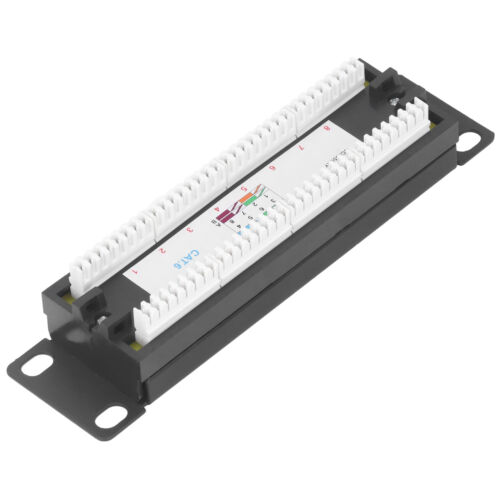 Network Wiring Bracket 8 Ports Patch Panel Wall Mount ABS Shell For 23‑28AWG - Picture 1 of 12