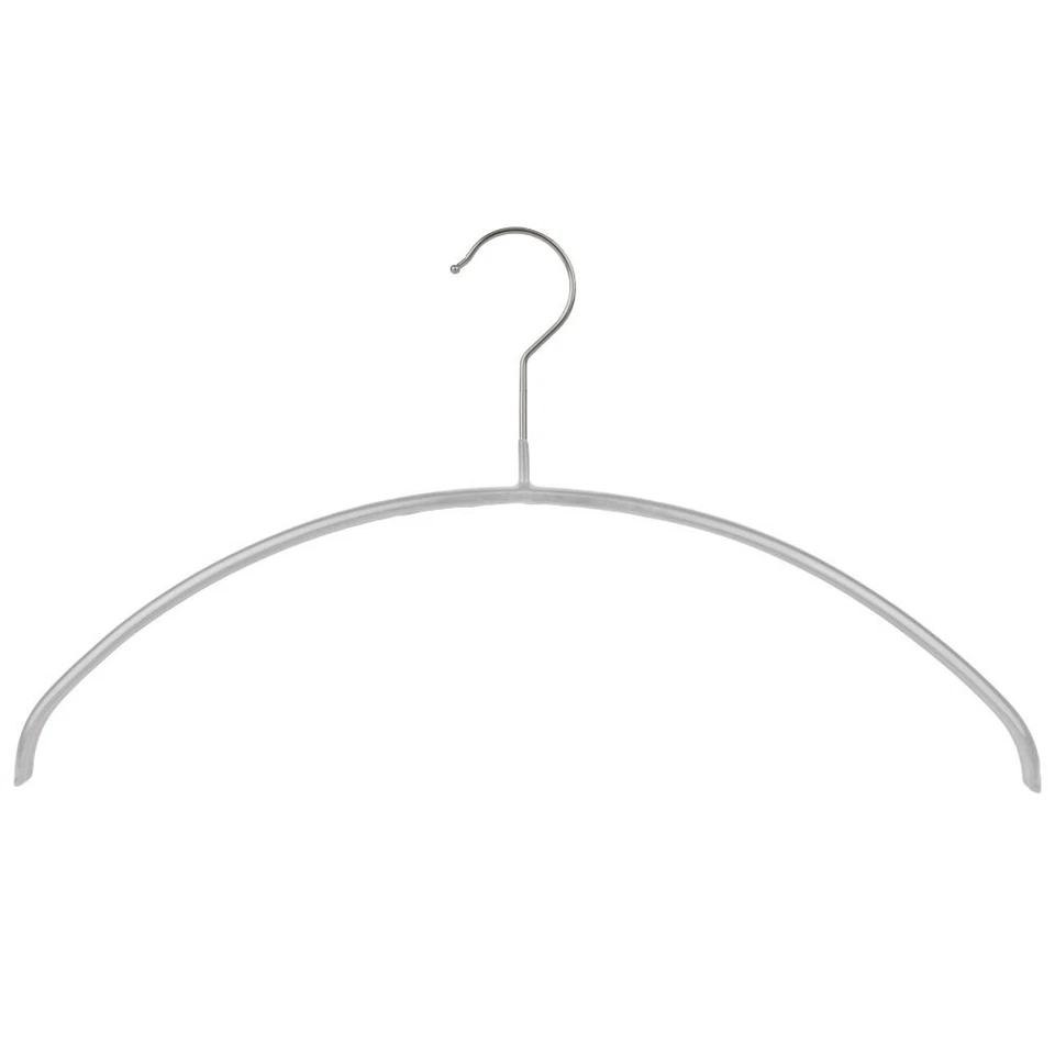 BM442= 10 MAWA Economic 40 P Kleiderbügel silberfarbend gummiert drehbar Blusen