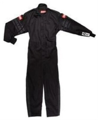 RaceQuip 1959996 Black Single Layer SFI 3.2A/1 Auto Racing Suit Youth XL X-Large