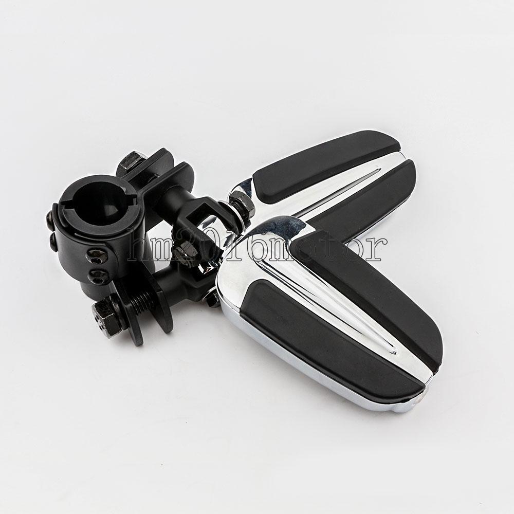 Chrome Black Highway Pegs For Harley Honda Yamaha Motorcycle 1" to 11/