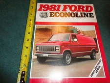 1981 FORD ECONOLINE VAN SALES BROCHURE / CATALOG / ORIGINAL FOMOCO ITEM!!