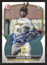 Carlson Reed Signed 2023 1st Bowman Draft Paper #BD-11 Pittsburgh Pirates 6