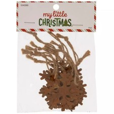 HL Christmas Decor - Miniature Small Rust Metal Snowflakes 10pc