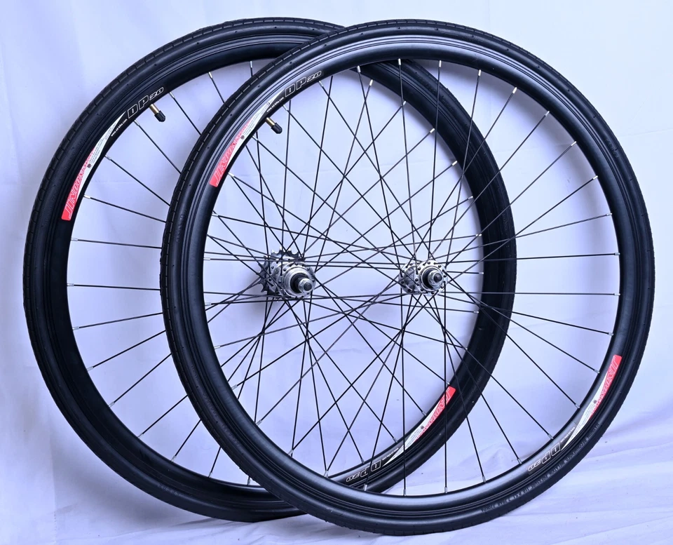 Rueda de bicicleta de engranaje fijo 700C rueda delantera trasera rueda libre con neumático Kenda Foto 2 de 4