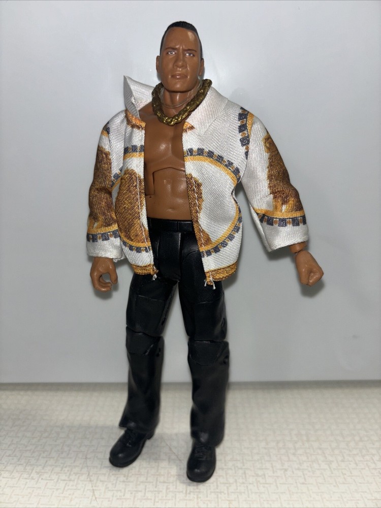 WWE MATTEL ELITE WRESTLING FIGURE WWF FLASHBACK THE ROCK NICE RARE WCW