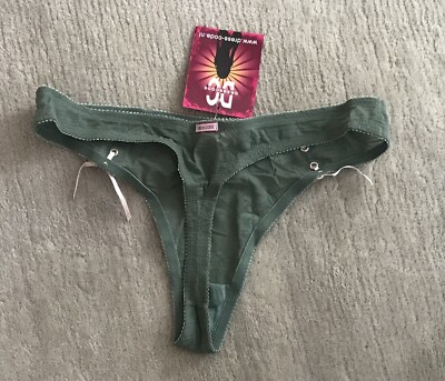 DC DRESSCODE String Tanga Damen Slip - Größe L - oliv - cooles Design - Neuware