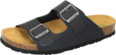 Dr. BRINKMANN  Herren  Pantolette  LEDERFUSSBETT  schwarz